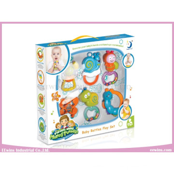 Jouets pour bébés hochets en plastique avec musique (6PCS)